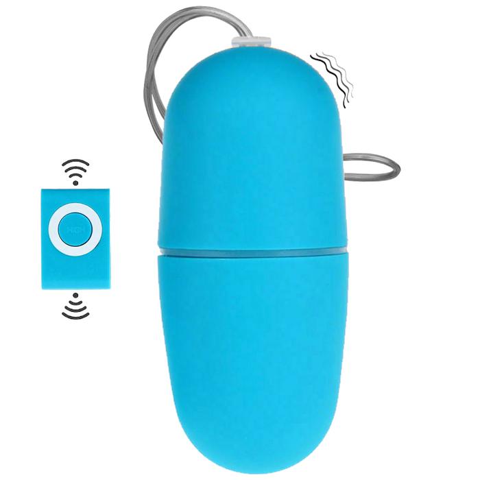 Sexual World Remote Control Egg Vibe Giyilebilir Mini Vibratör-Blue