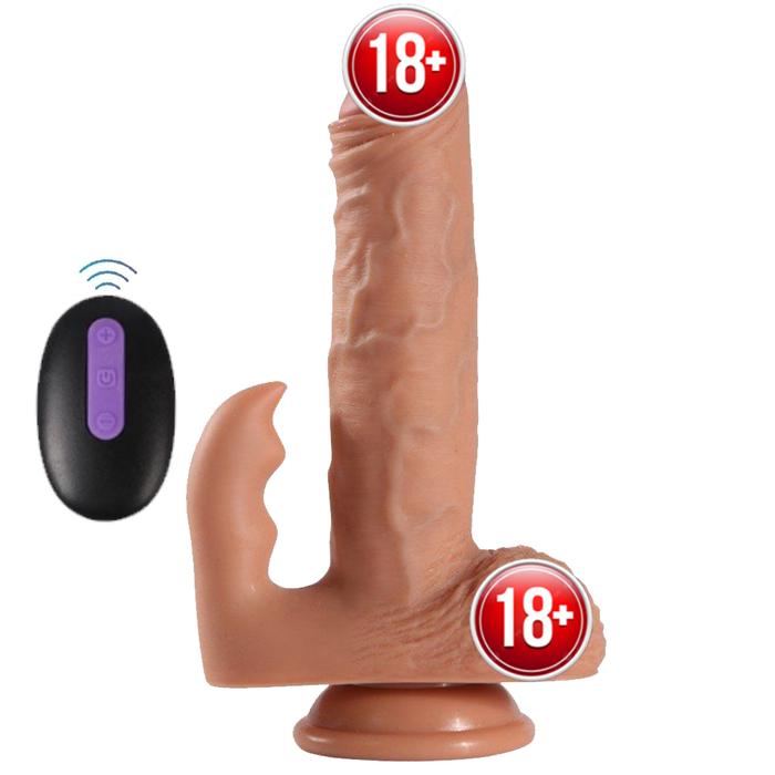Shequ Dildo Series Austin Sallama Modlu Dual Titreşimli Realistik Penis 21.5 cm SQ-WBC10034-V