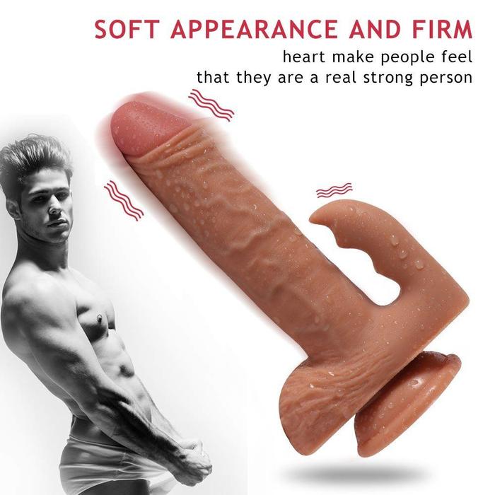 Shequ Dildo Series Austin Sallama Modlu Dual Titreşimli Realistik Penis 21.5 cm SQ-WBC10034-V