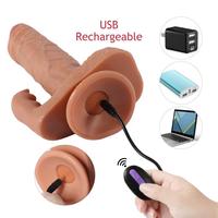 Shequ Dildo Series Austin Sallama Modlu Dual Titreşimli Realistik Penis 21.5 cm SQ-WBC10034-V