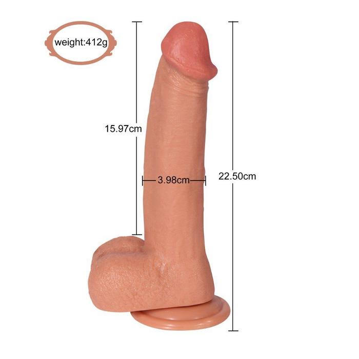 Shequ Dildo Series Bill Natural Dokdu Çift Katmanlı Realistik Penis SQ-WBD10044
