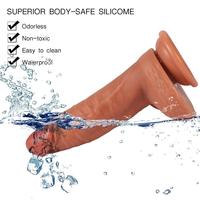 Shequ Dildo Series Castiel's 19 cm Natural Doku Realistik Penis SQ-WBD10008