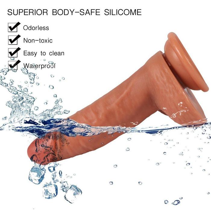 Shequ Dildo Series Castiel's 19 cm Natural Doku Realistik Penis SQ-WBD10008