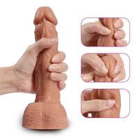 Shequ Hill Telescopic Dildo İleri Geri Hareketli Realistik Penis