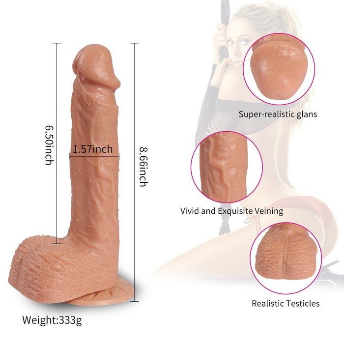 Shequ Hill Telescopic Dildo İleri Geri Hareketli Realistik Penis
