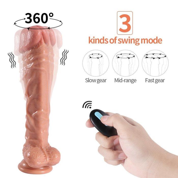 Shequ Jihad Knight Kemerli Rotating Dildo Dönebilen Hareketli Realistik Penis