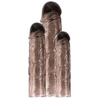 Shequ Penis Sleeve Set Brown Farklı Boy Penis Kılıfı Seti
