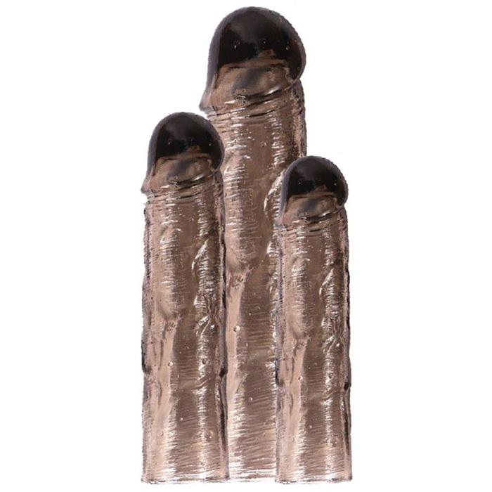 Shequ Penis Sleeve Set Brown Farklı Boy Penis Kılıfı Seti