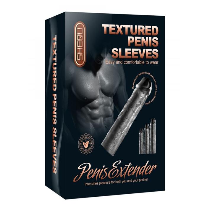 Shequ Penis Sleeve Set Brown Farklı Boy Penis Kılıfı Seti