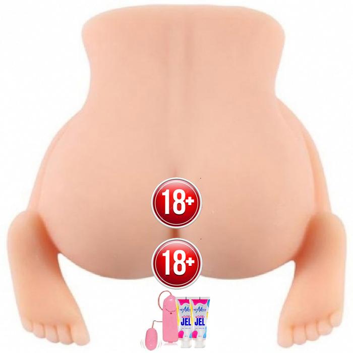 Shequ Sexy Ass Boby Hip Ass Titreşimli Realistik Kalça Masturbator ve Jel