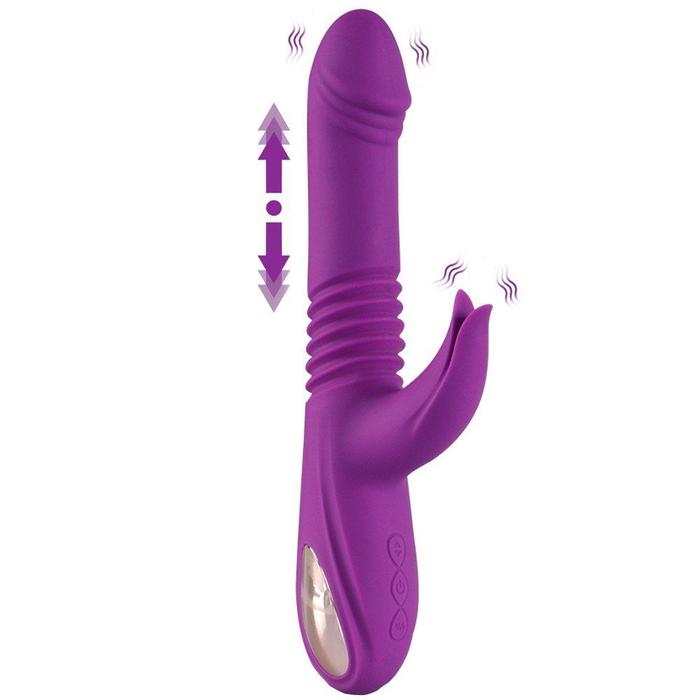 Shequ Wythe İleri Geri ve Klitoral Dil Hareketli Rabbit Vibratör SQ-V10113