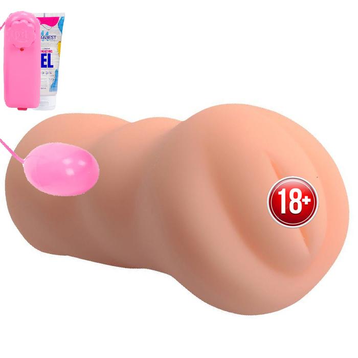 Shequ Xianger Pocket Pussy Titreşimli Realistik Vajina ve Kayganlaştırıcı Jel