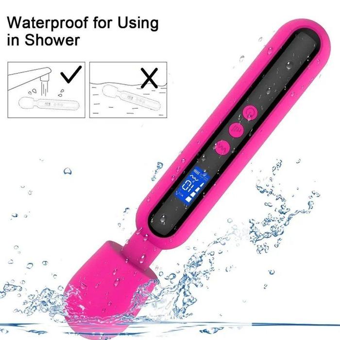 Sexual World Shumix Oem Ultra Güçlü Slike Silikon Masaj Wand Vibratör-Pink