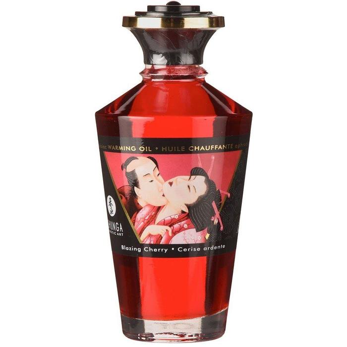 Shunga Aphrodisiac Warming Oil Cherry Çilek Aroma Isıtmalı Masaj Yağı 100 Ml.