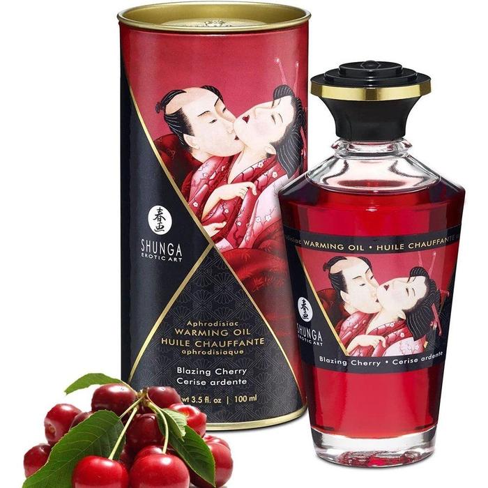 Shunga Aprodisiac Warming Oil Cherry 100 Ml Isıtmalı Masaj Yağı