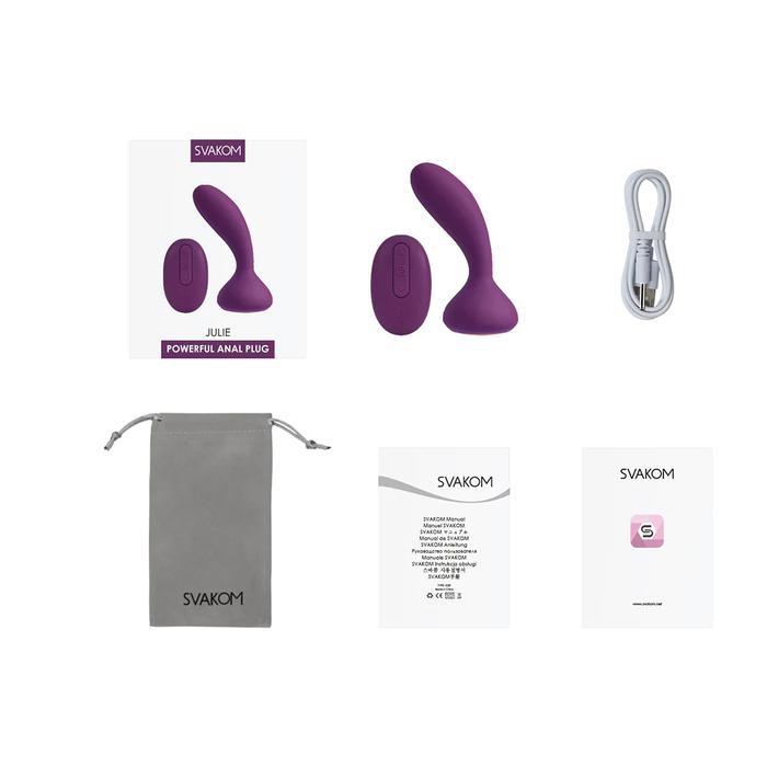 Svakom Julie Anal & G-spot Plug Prostate Milking Massager with Remote Control Violet