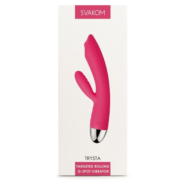 Svakom Trysta Dual-Motor Targeted Rolling-Bead Rabbit Vibrator Pink
