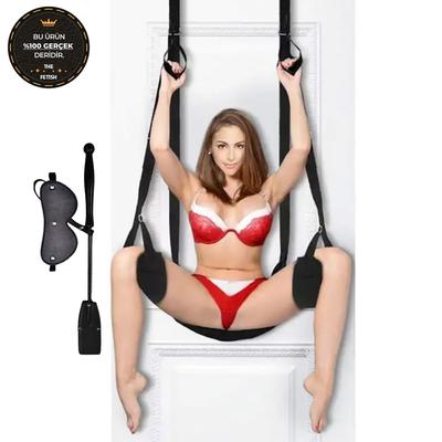 The Fetish Organic Leather Trainer Door Cuffs Kapı Kelepçesi Pozisyon Seti