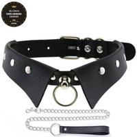 The Fetish Organic Leather V Basic Deri Fetiş Tasma
