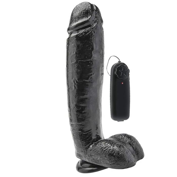 ToyJoy Get Real 10 İnch Vibrating Dildo Black Titreşimli Realistik Penis