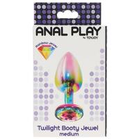 ToyJoy Twilight Booty Rainbow Jewel Metal Anal Plug-Medium