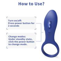Wowyes B9 Clitoral Stimulation Cock Ring Titreşimli Penis Halkası MRB-005
