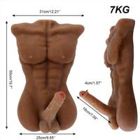 Xise Daniel Yarım Vücut Realistik Penisli Titreşimli Erkek Melez Masturbator ve Jel