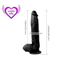 Xise Dildo Series Blade Black Doku Büyük Realistik Penis XS-WBC10040