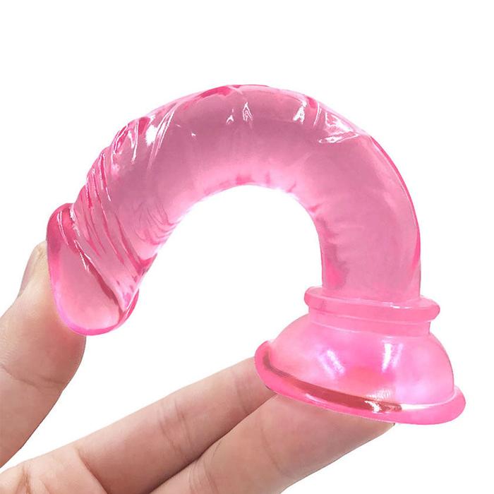 Sexual World Jelly Silicone 14.5 cm Anal ve Vajinal Realistik Penis-Pink