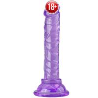 Sexual World Jelly Silicone 14.5 cm Anal ve Vajinal Realistik Penis-Purple