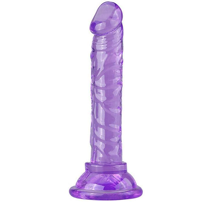 Sexual World Jelly Silicone 14.5 cm Anal ve Vajinal Realistik Penis-Purple