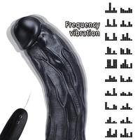 Xise Holy Dragon Vibrating Dildo Black 20.5 cm Titreşimli Realistik Penis XS-WBC10007-V