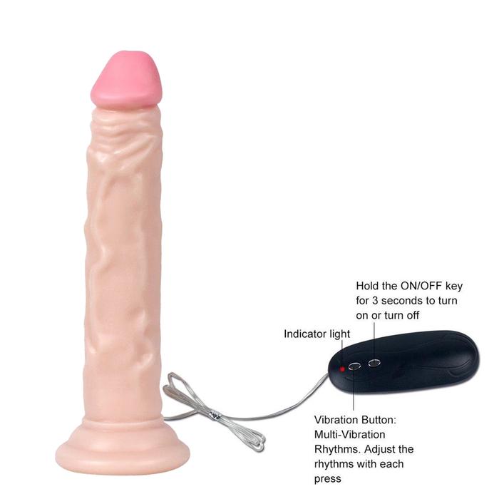 Xise Vibrating Dildo Naturo 18.5 cm Titreşimli Realistik Penis XS-WBC10024