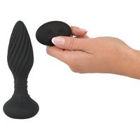 Anos Remote Controlled Butt Plug With Vibration Rotation Pearls Anal Vibratör