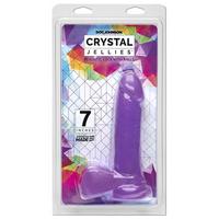 Doc Johnson Crystal Jellies Dildo 7 İnc Purple 18 cm Realistik Penis