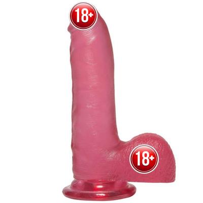 Doc Johnson Crystal Jellies Dildo Pink 18 cm Realistik Penis