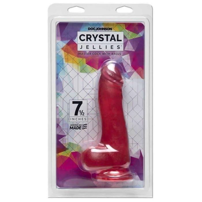 Doc Johnson Crystal Jellies Dildo Pink 19 cm Realistik Penis