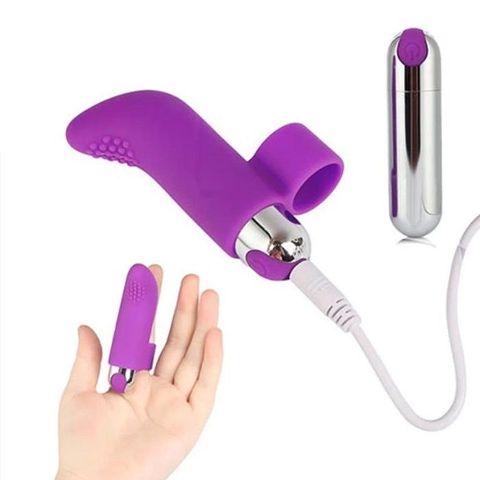 Erox Finger Vibe Çift Yönlü Usb Şarjlı Parmak Vibratör-Purple