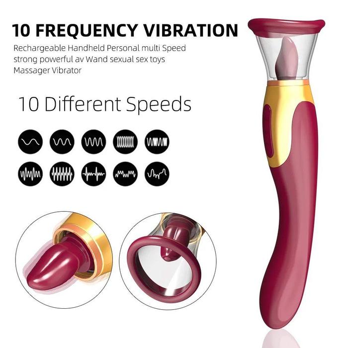 Erox Luxury Tongue Vibe 2 İn 1 G-Spot ve Dil Vibratör