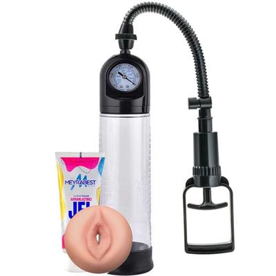 Erox Men's Pump Dijital Mekanizmalı Vajina Başlıklı Jelli Penis Pompası
