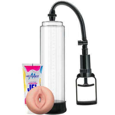 Erox Men's Pump Tetik Mekanizmalı Vajina Başlık ve Jelli Penis Pompası