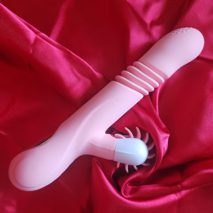 Erox Nuo Licking Thrusting Isıtmalı ve İleri Geri Hareketli Rabbit Vibratör-Pink