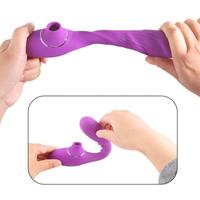 Erox Sucking İn Vibration Çift Yönlü Emiş Güçlü Partner Vibratör-Purple