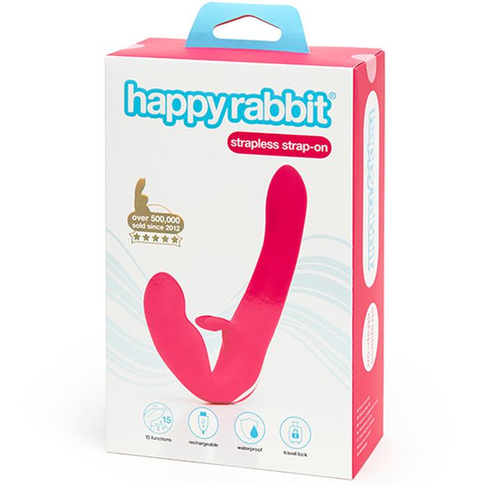 Happy Rabbit Strapless Strap-On Rabbit Pink Vibratör