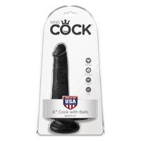 Pipedream King Cock 6'' Black Dildo 15 cm Realistik Penis