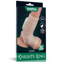 Lovetoy Vibrating Silk Knights Ring with Scrotum Sleeve Penis Kılıfı LV343118