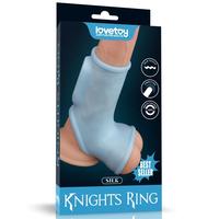 Lovetoy Vibrating Silk Knights Ring with Scrotum Sleeve Penis Kılıfı LV343125