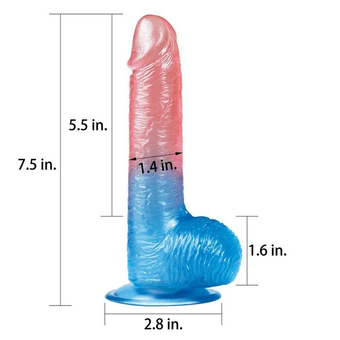 Lovetoy Dazzle Studs Jel Dildo 19 cm Realistik Penis LV318011