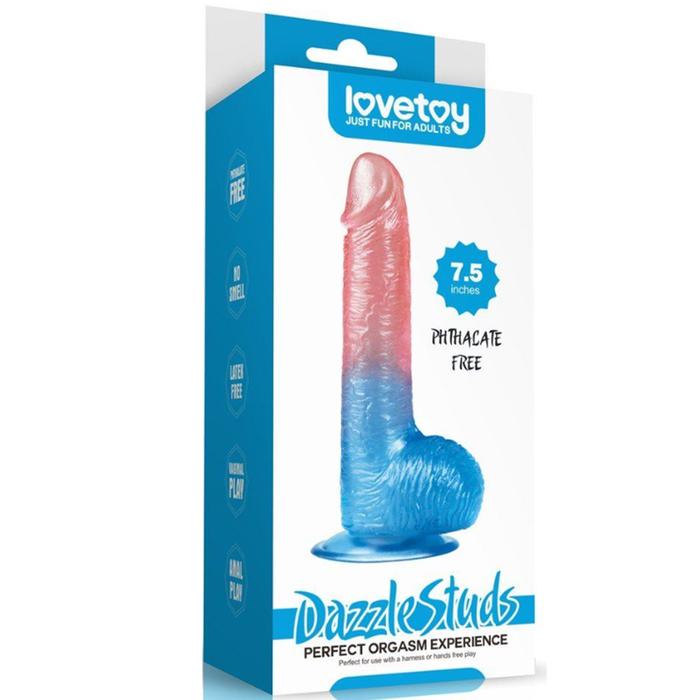 Lovetoy Dazzle Studs Jel Dildo 19 cm Realistik Penis LV318011