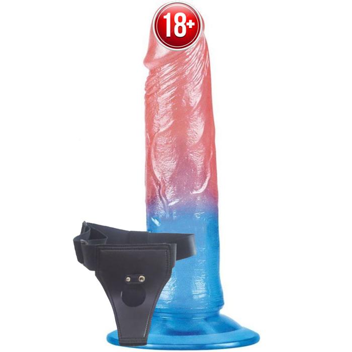 Lovetoy Dazzle Studs Strapon Dildo 17.5 cm Kemerli Realistik Penis